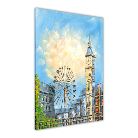 London Eye Big Ben Canvas Wall Art Picture Print for the Living Room, Bedroom, Home Decor