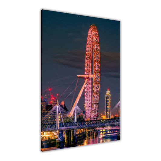 London Eye Canvas Wall Art Picture Print for the Living Room, Bedroom, Home Decor