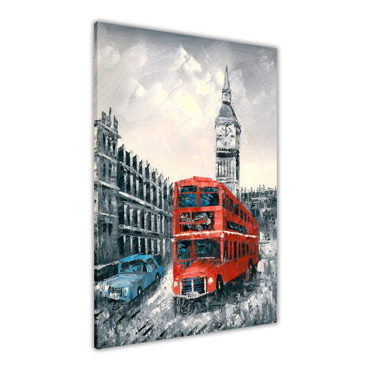 London Red Bus Canvas Wall Art Picture Print for the Living Room, Bedroom, Home Decor