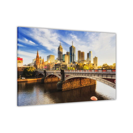 Melbourne Princes Bridge Canvas Wall Art Picture Print for the Living Room, Bedroom, Home Decor