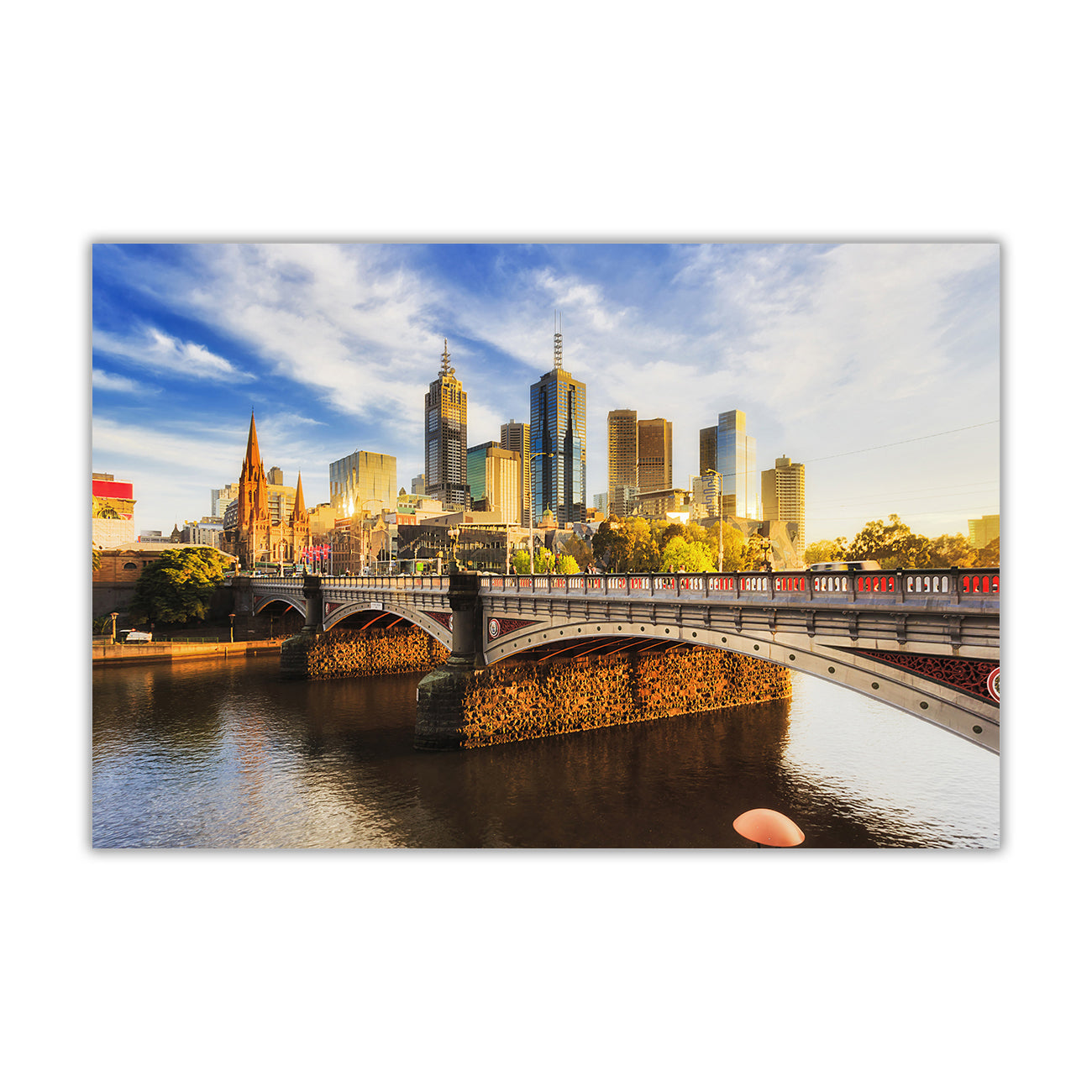 Melbourne Princes Bridge Canvas Wall Art Picture Print for the Living Room, Bedroom, Home Decor
