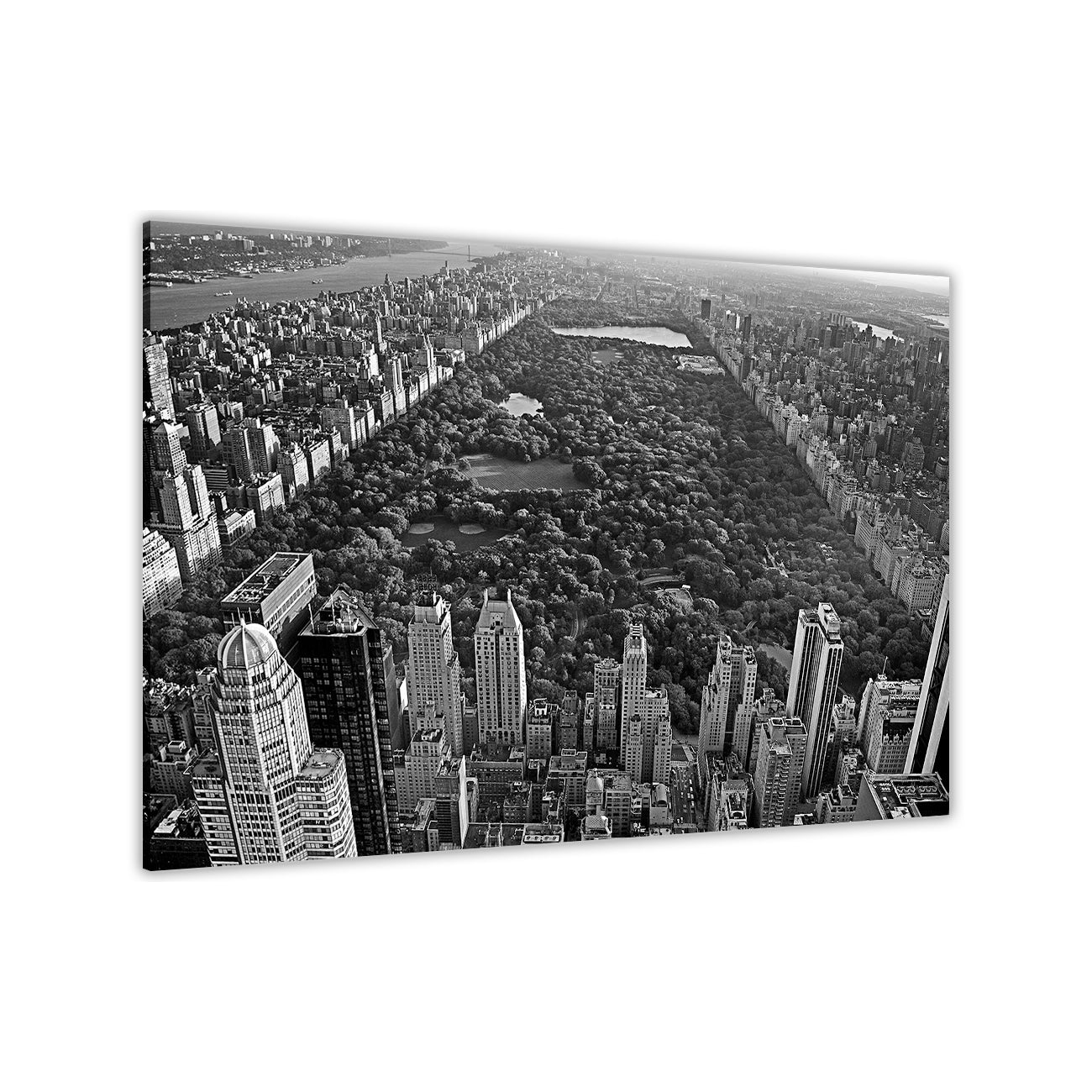 New York Central Park Black & White Canvas Wall Art Picture Print for the Living Room, Bedroom, Home Decor