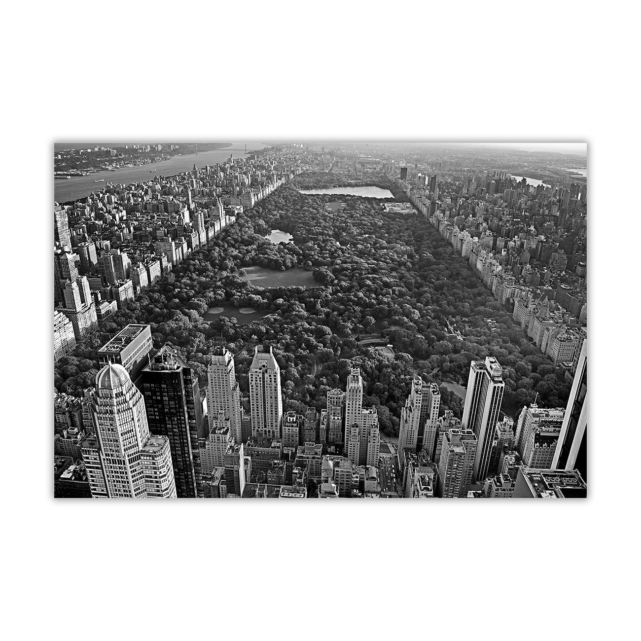 New York Central Park Black & White Canvas Wall Art Picture Print for the Living Room, Bedroom, Home Decor