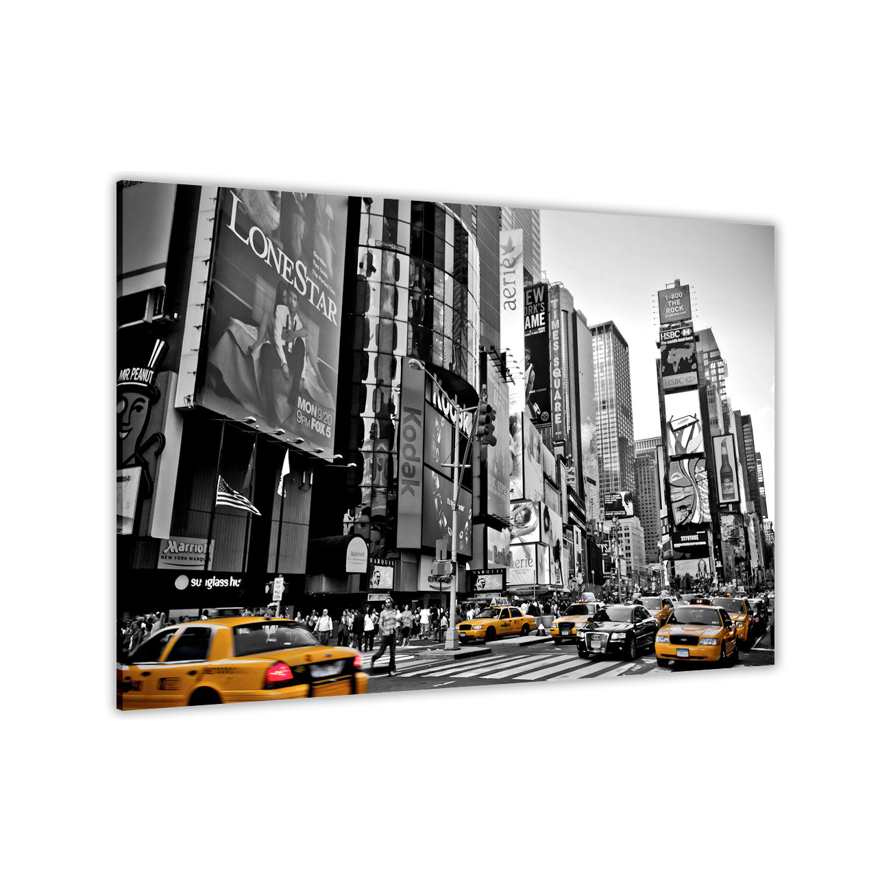 New York Yellow Taxi Canvas Wall Art Picture Print for the Living Room, Bedroom, Home Decor