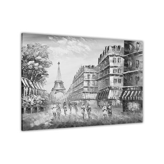Paris 1950 Black & White Canvas Wall Art Picture Print for the Living Room, Bedroom, Home Decor