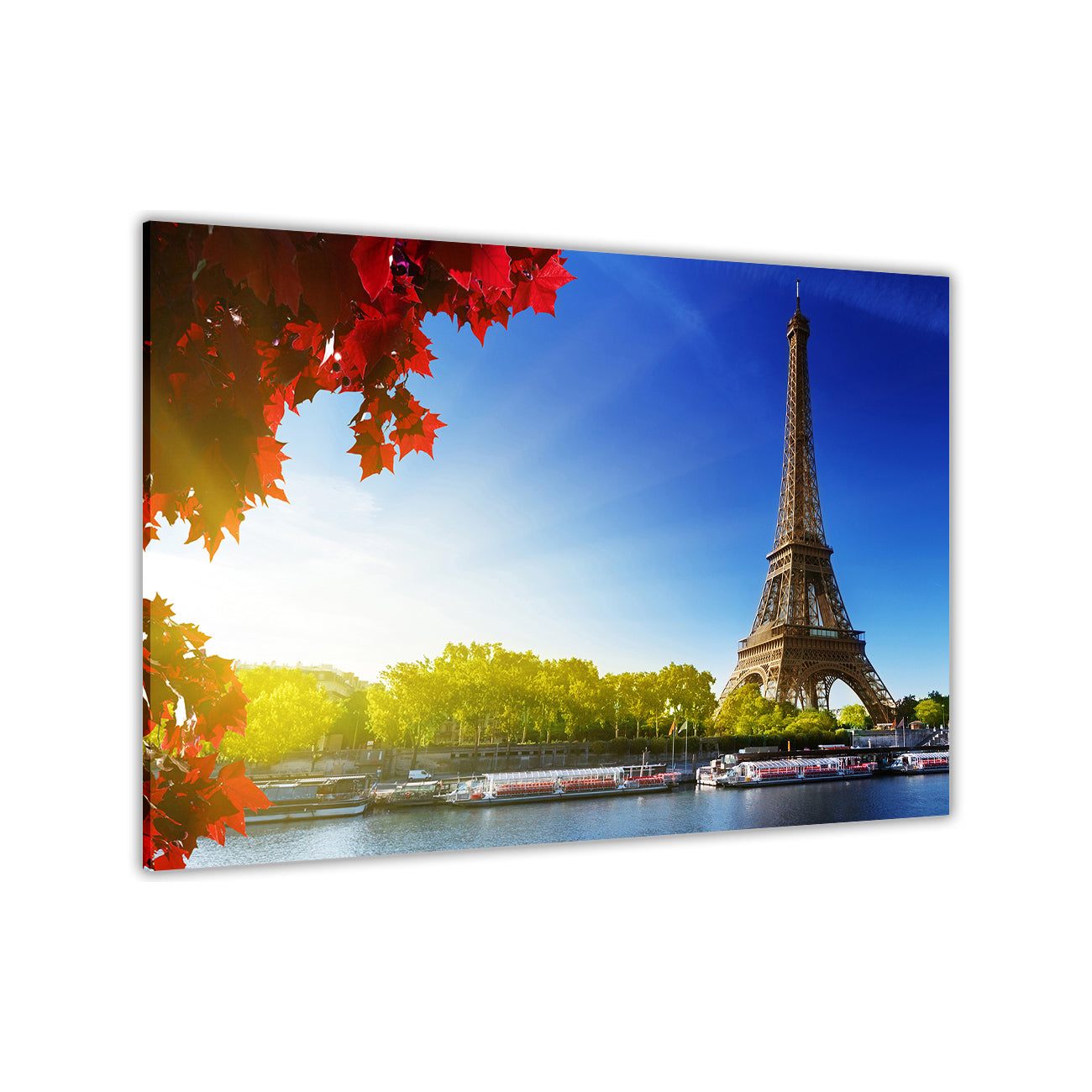 Paris Autumn Canvas Wall Art Picture Print for the Living Room, Bedroom, Home Decor