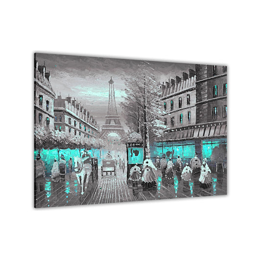 Paris Café Lights Canvas Wall Art Picture Print for the Living Room, Bedroom, Home Décor