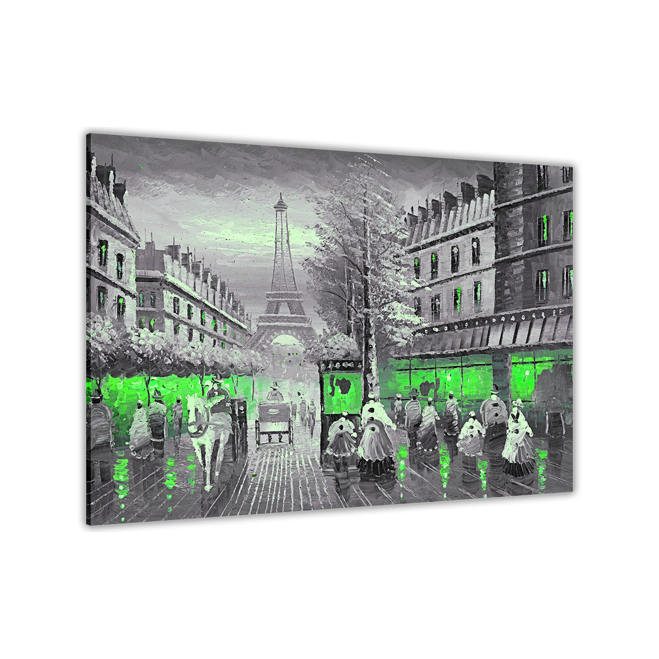 Paris Café Lights Canvas Wall Art Picture Print for the Living Room, Bedroom, Home Décor