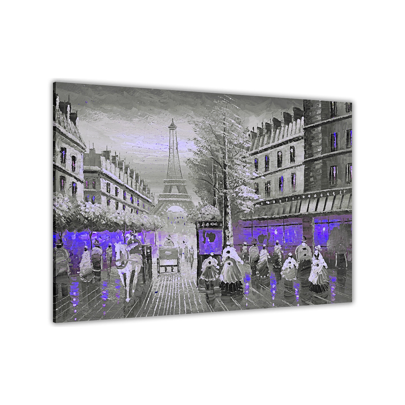 Paris Café Lights Canvas Wall Art Picture Print for the Living Room, Bedroom, Home Décor