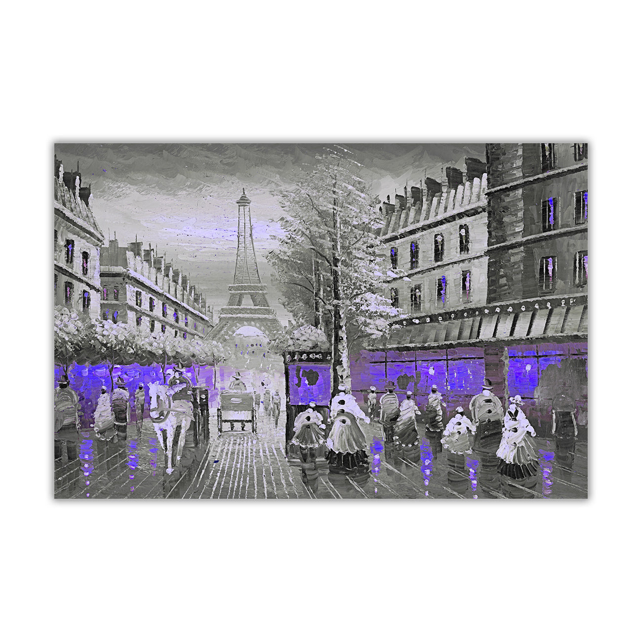 Paris Café Lights Canvas Wall Art Picture Print for the Living Room, Bedroom, Home Décor