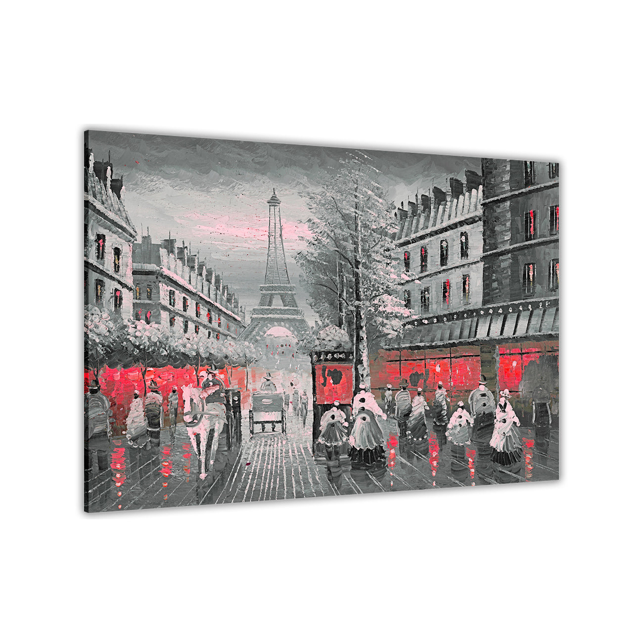 Paris Café Lights Canvas Wall Art Picture Print for the Living Room, Bedroom, Home Décor