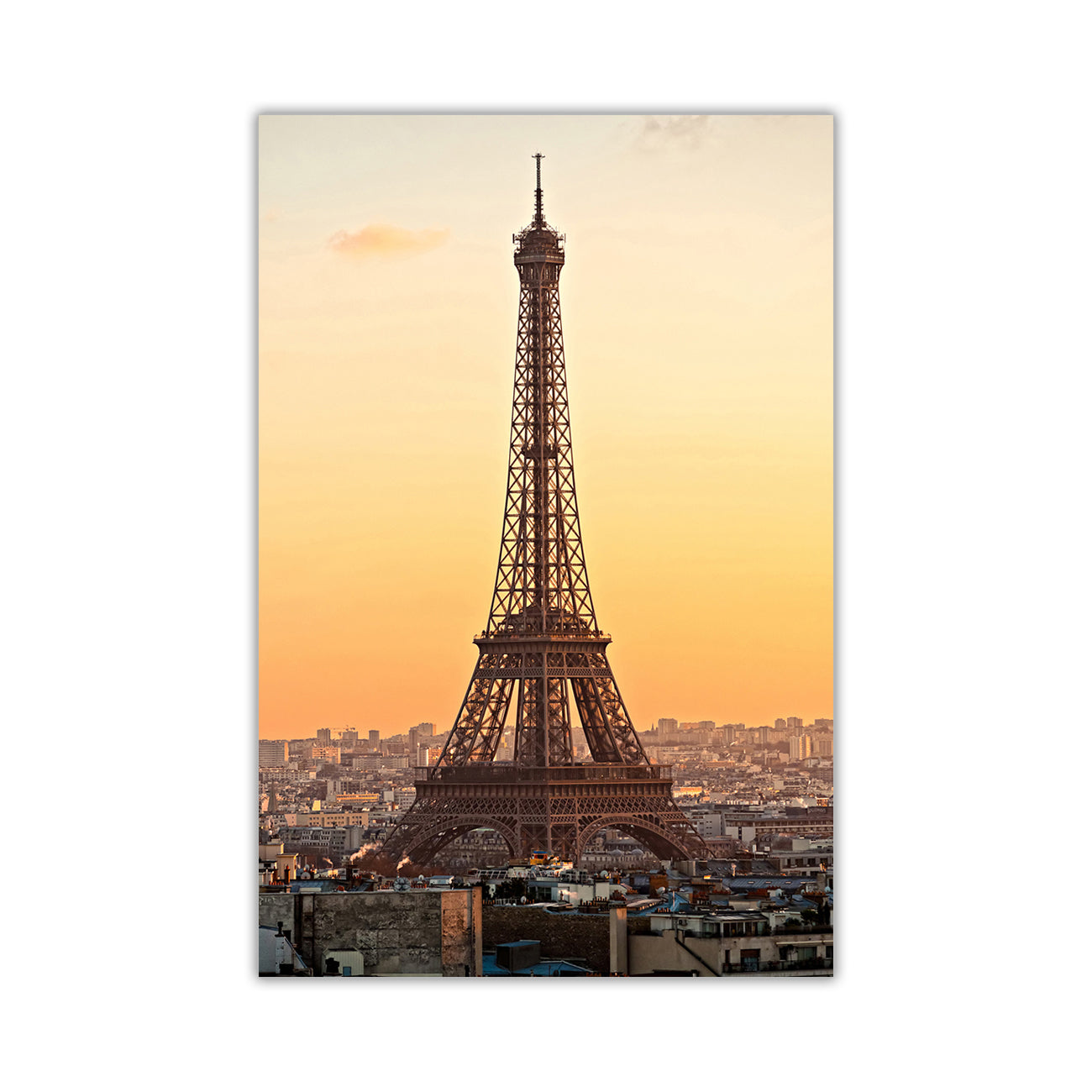 Paris Eiffel Tower Portrait Canvas Wall Art Picture Print for the Living Room, Bedroom, Home Decor