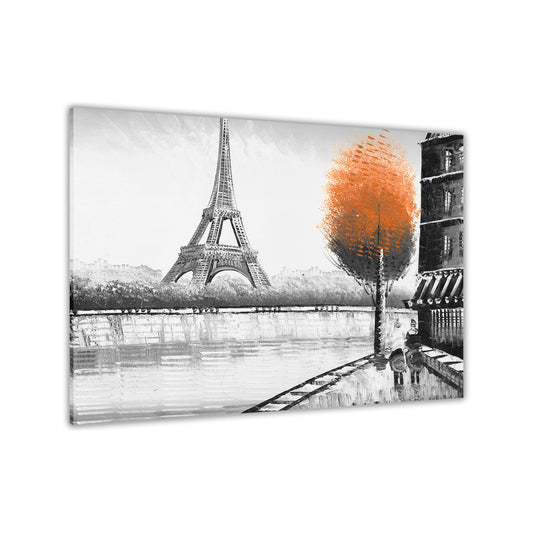 Paris Tree Canvas Wall Art Picture Print for the Living Room, Bedroom, Home Decor
