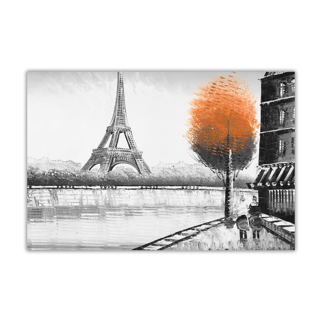Paris Tree Canvas Wall Art Picture Print for the Living Room, Bedroom, Home Decor