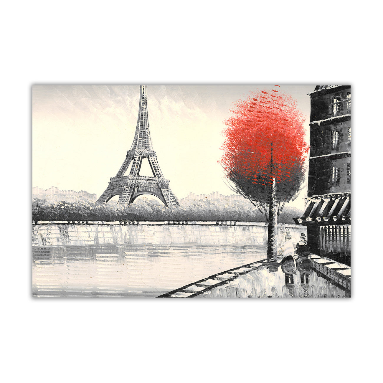 Paris Tree Canvas Wall Art Picture Print for the Living Room, Bedroom, Home Decor
