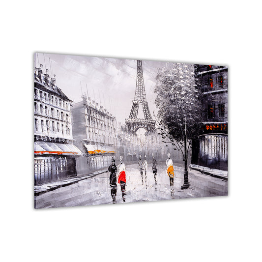 Paris Street View Canvas Wall Art Picture Print for the Living Room, Bedroom, Home Decor