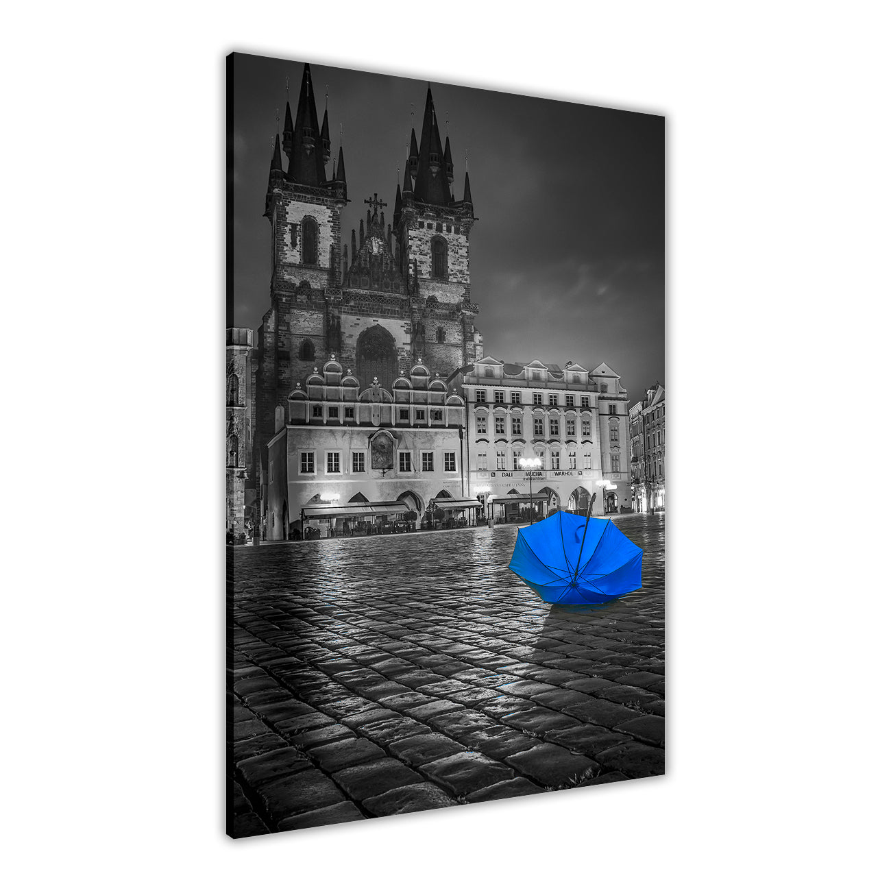 Prague Umbrella Canvas Wall Art Picture Print for the Living Room, Bedroom, Home Decor