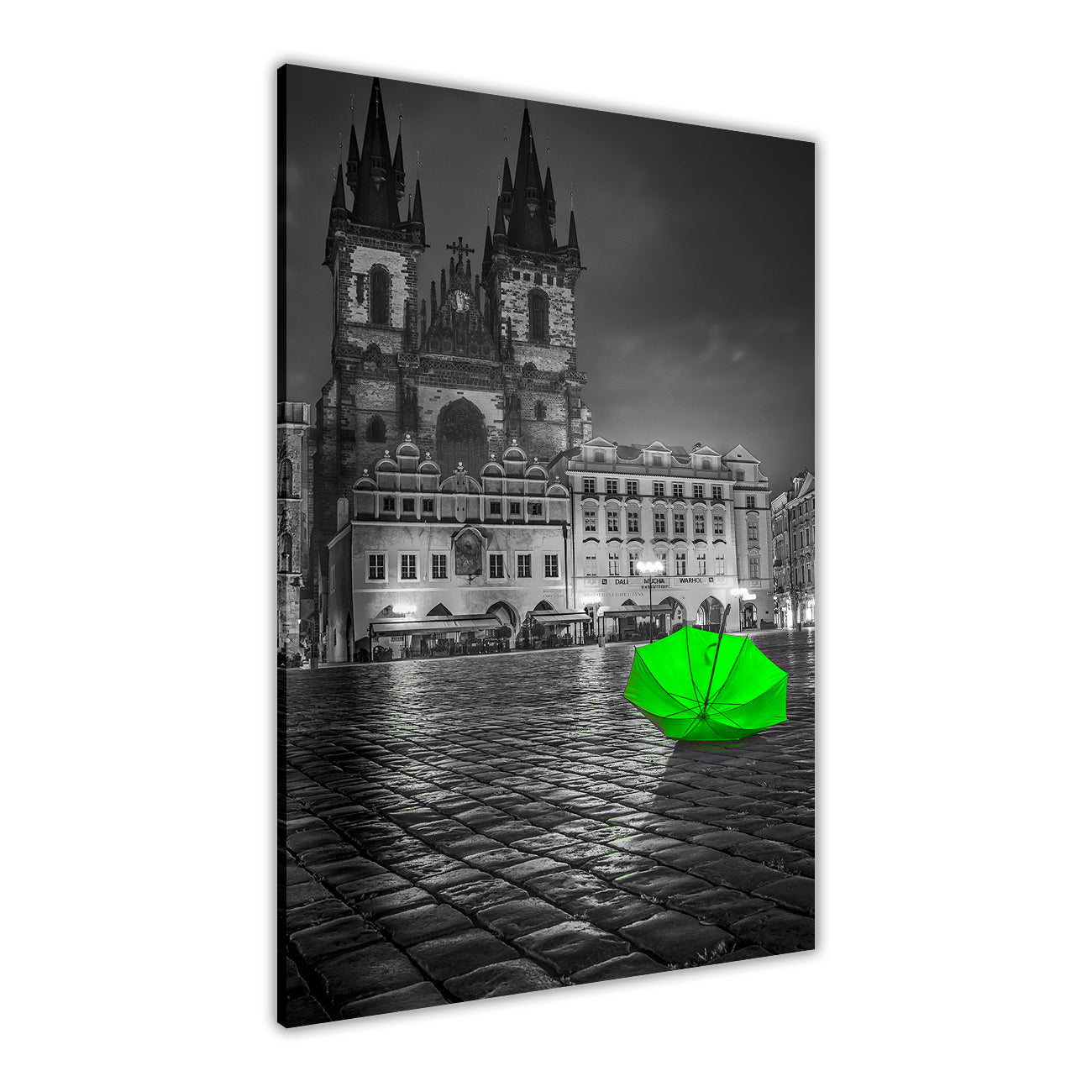 Prague Umbrella Canvas Wall Art Picture Print for the Living Room, Bedroom, Home Decor