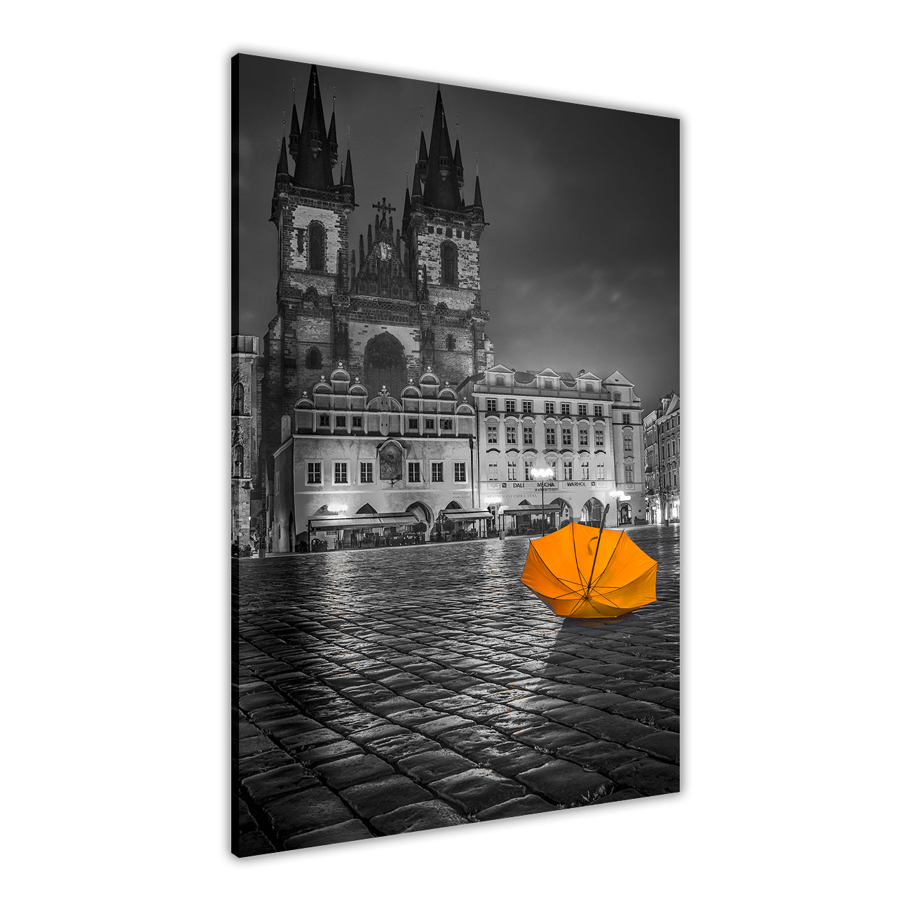 Prague Umbrella Canvas Wall Art Picture Print for the Living Room, Bedroom, Home Decor