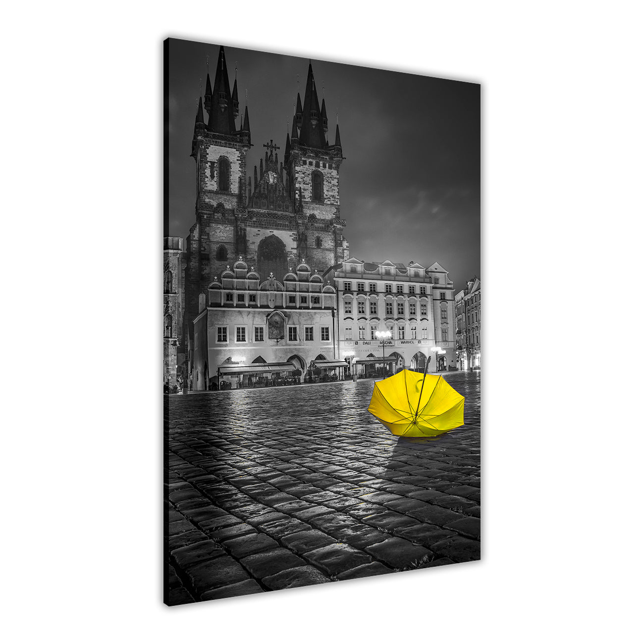 Prague Umbrella Canvas Wall Art Picture Print for the Living Room, Bedroom, Home Decor