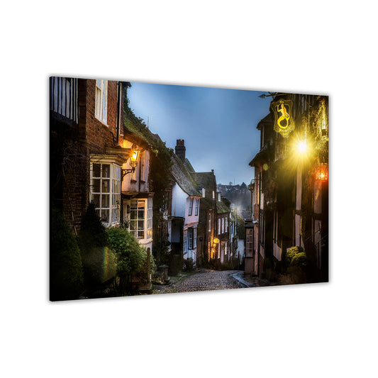 Rye Cobbled Street Canvas Wall Art Picture Print for the Living Room, Bedroom, Home Decor