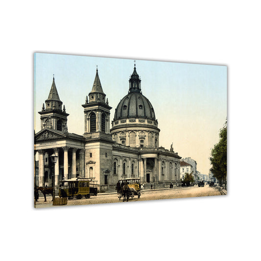St Alexander Church Warsaw Canvas Wall Art Picture Print for the Living Room, Bedroom, Home Decor