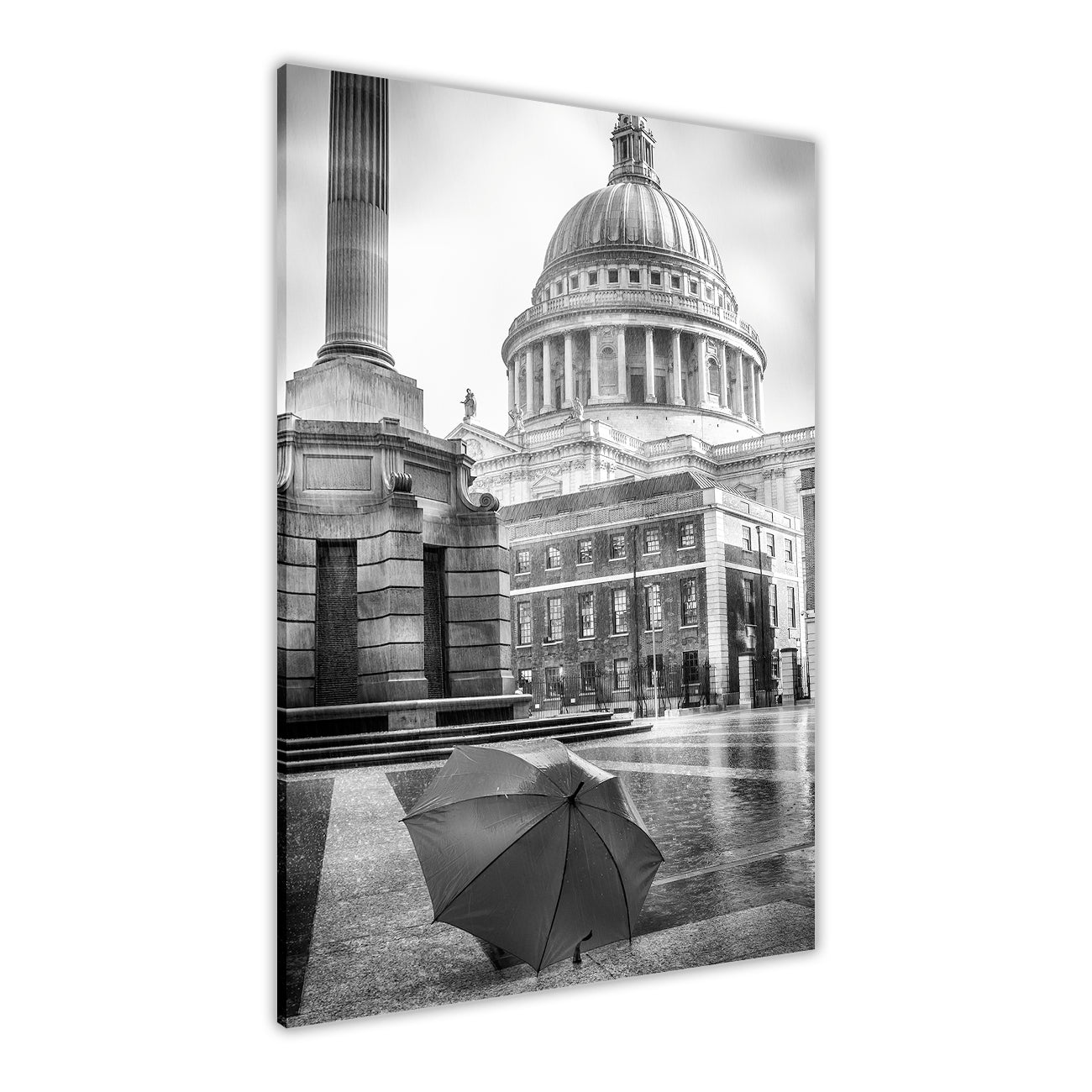 St Pauls Umbrella Canvas Wall Art Picture Print for the Living Room, Bedroom, Home Decor