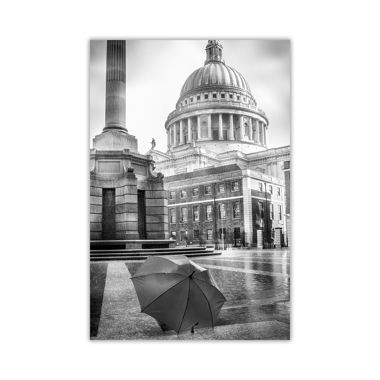 St Pauls Umbrella Canvas Wall Art Picture Print for the Living Room, Bedroom, Home Decor