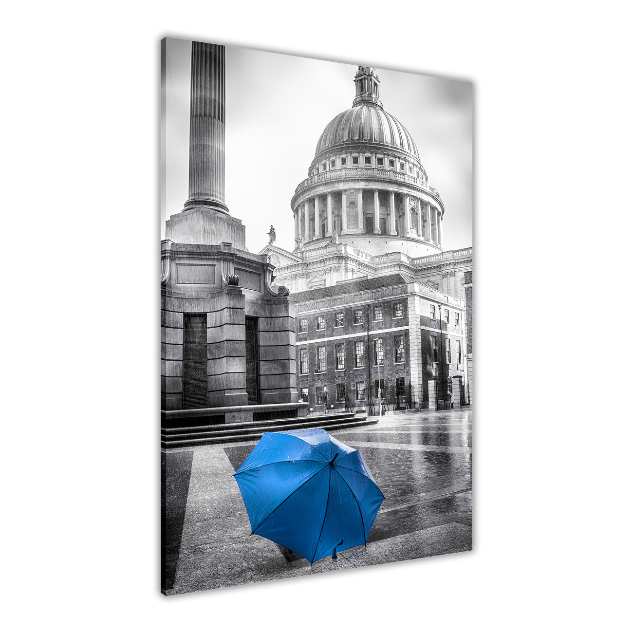 St Pauls Umbrella Canvas Wall Art Picture Print for the Living Room, Bedroom, Home Decor