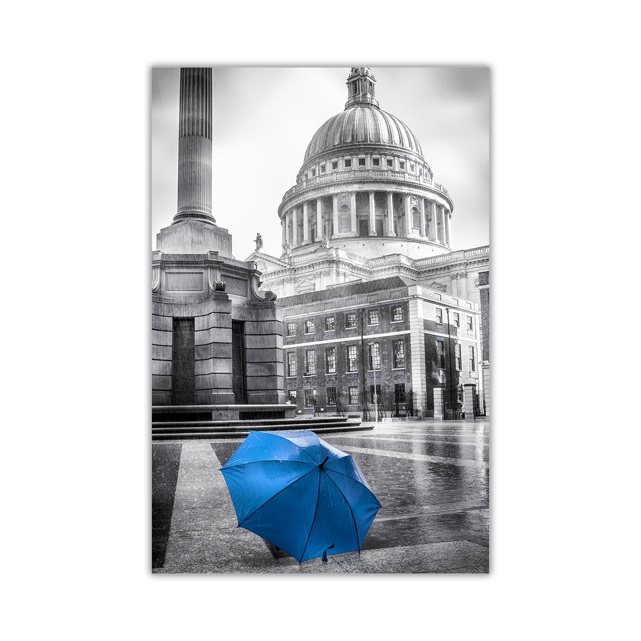 St Pauls Umbrella Canvas Wall Art Picture Print for the Living Room, Bedroom, Home Decor