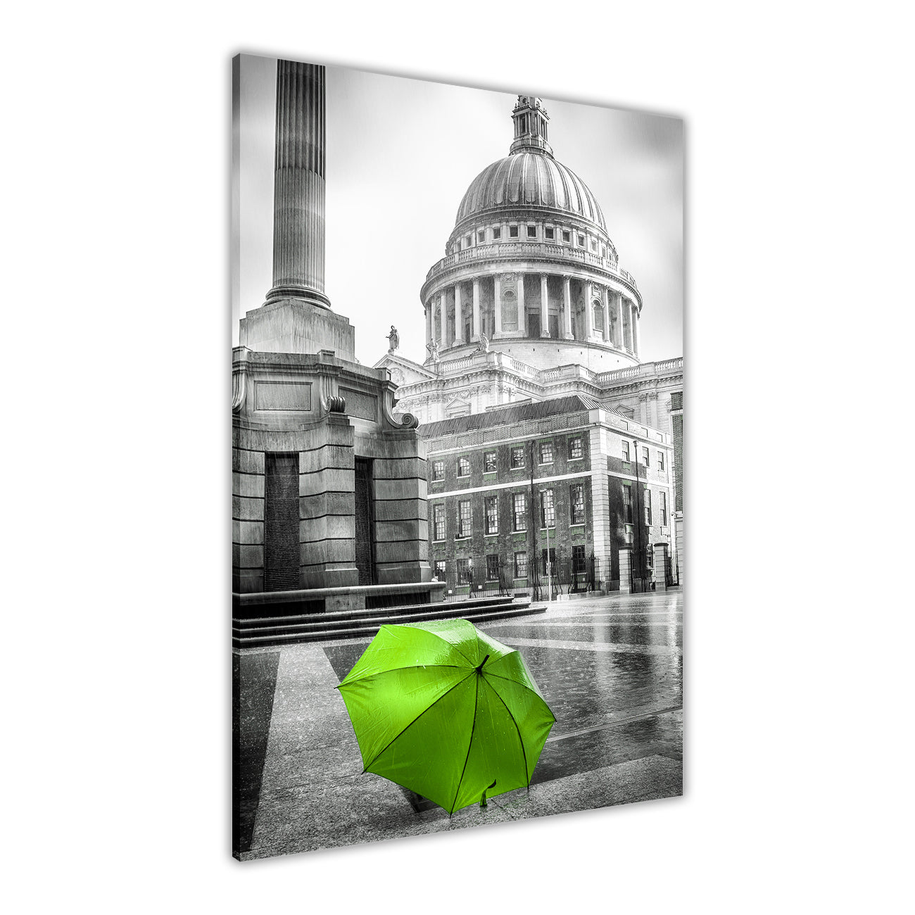 St Pauls Umbrella Canvas Wall Art Picture Print for the Living Room, Bedroom, Home Decor