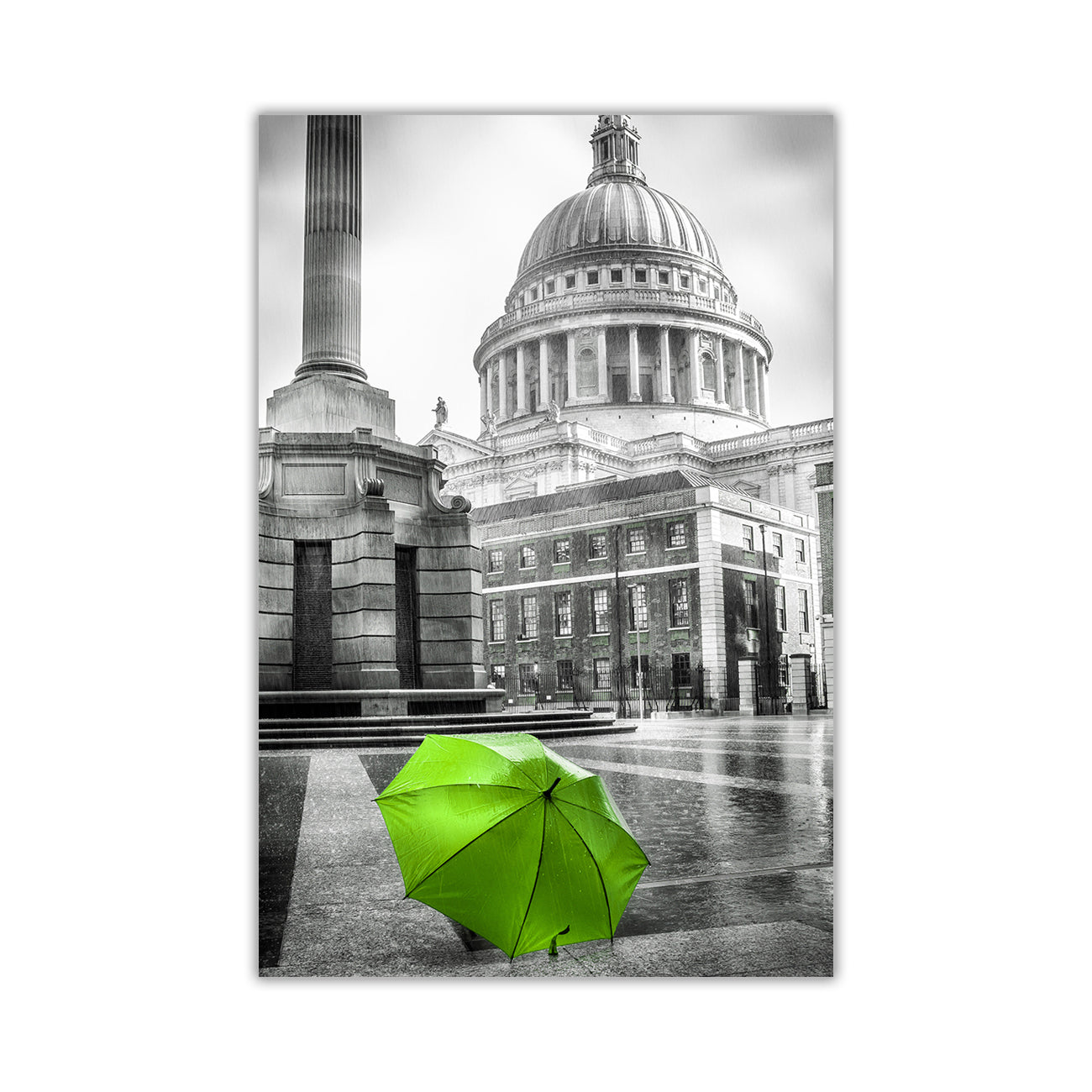 St Pauls Umbrella Canvas Wall Art Picture Print for the Living Room, Bedroom, Home Decor
