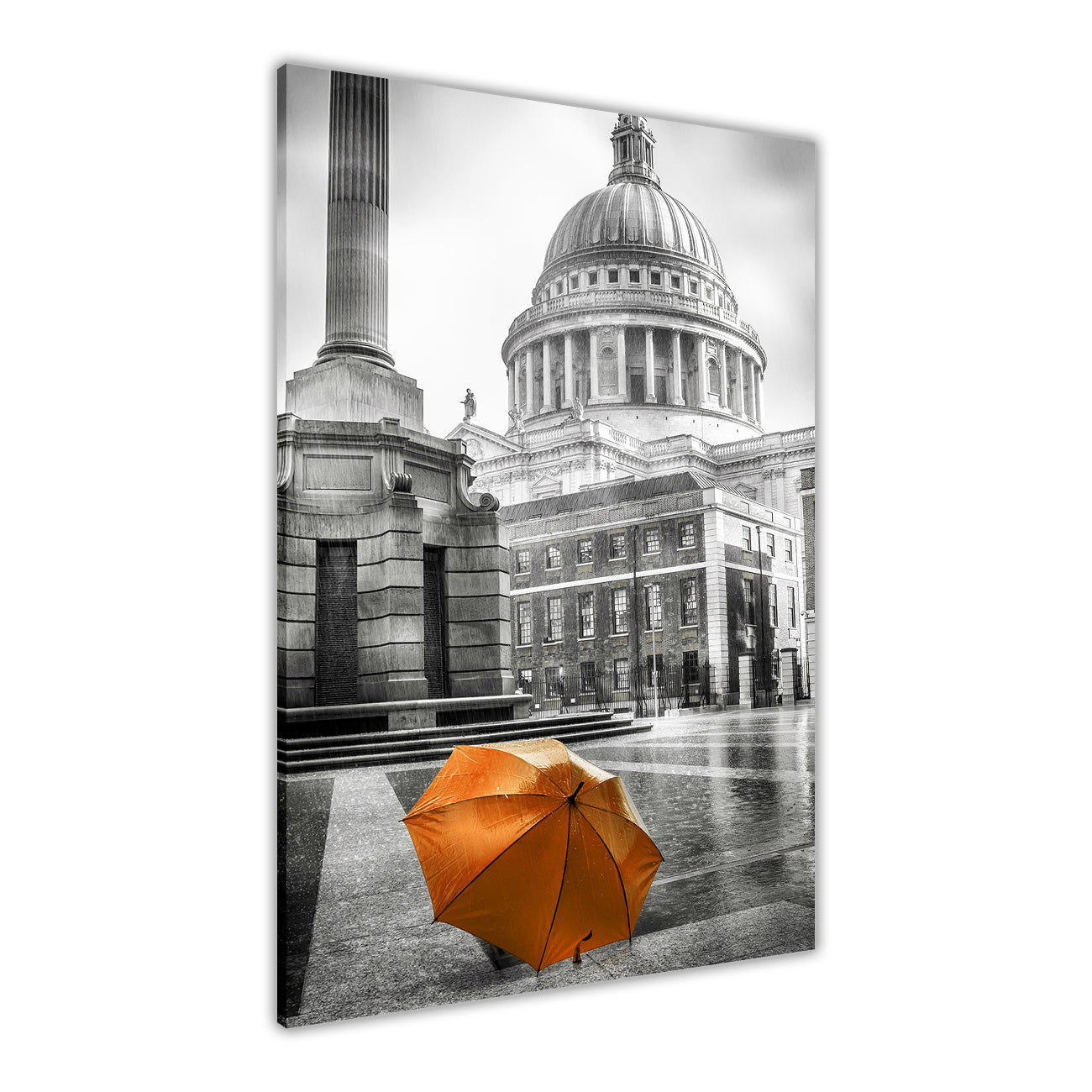St Pauls Umbrella Canvas Wall Art Picture Print for the Living Room, Bedroom, Home Decor