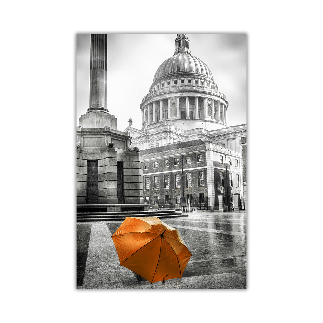 St Pauls Umbrella Canvas Wall Art Picture Print for the Living Room, Bedroom, Home Decor