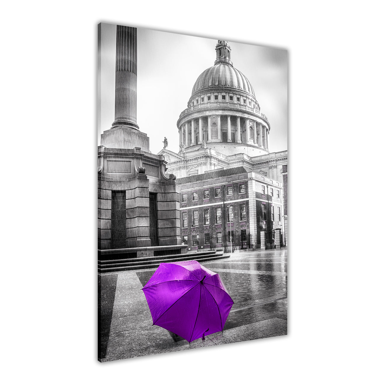 St Pauls Umbrella Canvas Wall Art Picture Print for the Living Room, Bedroom, Home Decor
