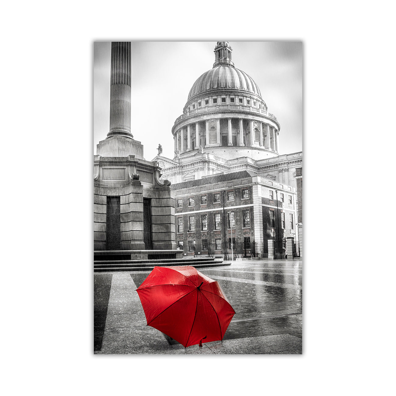St Pauls Umbrella Canvas Wall Art Picture Print for the Living Room, Bedroom, Home Decor