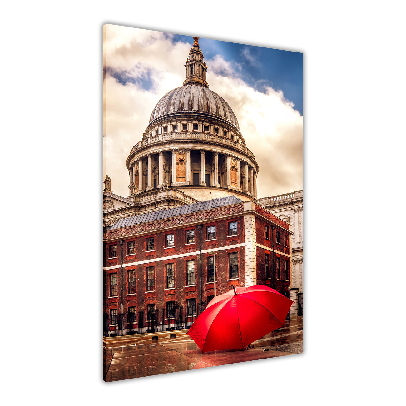 StPauls Umbrella  Canvas Wall Art Picture Print for the Living Room, Bedroom, Home Decor