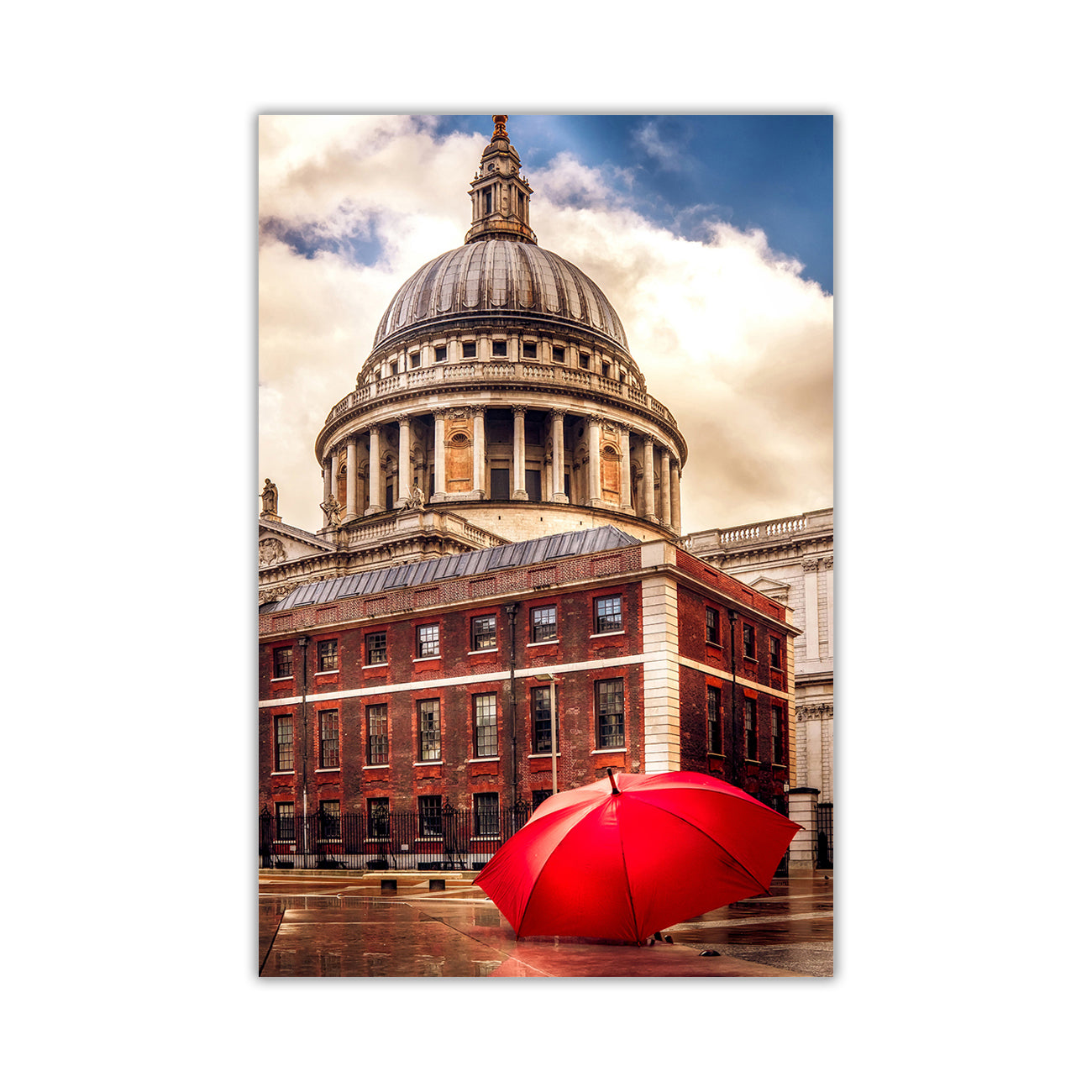 StPauls Umbrella  Canvas Wall Art Picture Print for the Living Room, Bedroom, Home Decor