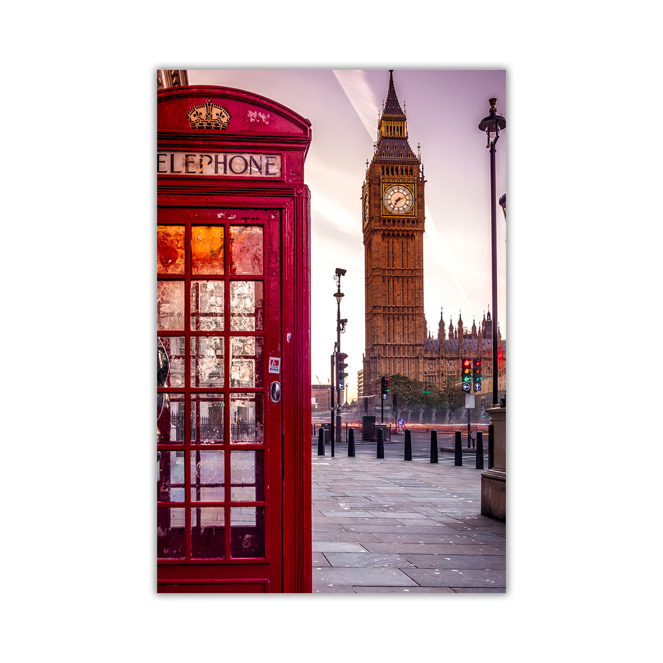 Telephone Big Ben Canvas Wall Art Picture Print for the Living Room, Bedroom, Home Decor