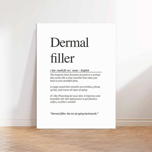 Dermal Filler Definition Canvas Wall Art Print
