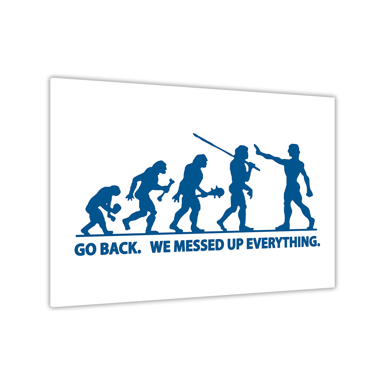 Darwin Evolution Messed Up Canvas Wall Art Picture Print for the Living Room, Bedroom, Home Decor