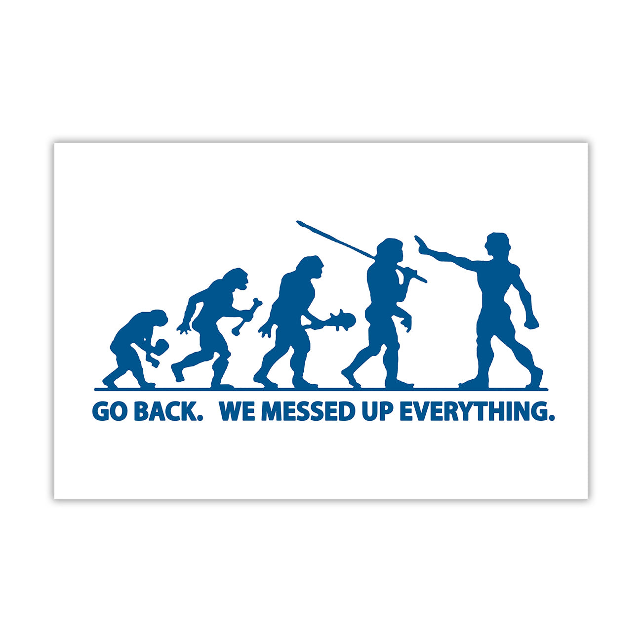 Darwin Evolution Messed Up Canvas Wall Art Picture Print for the Living Room, Bedroom, Home Decor