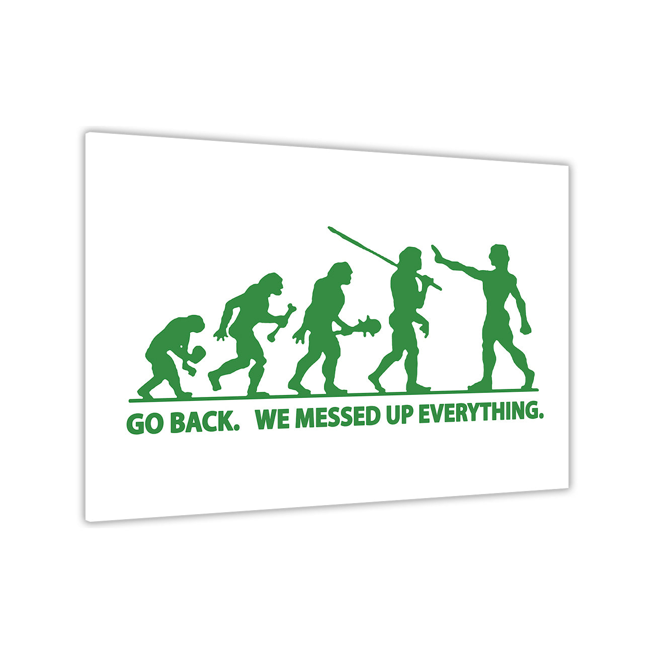 Darwin Evolution Messed Up Canvas Wall Art Picture Print for the Living Room, Bedroom, Home Decor