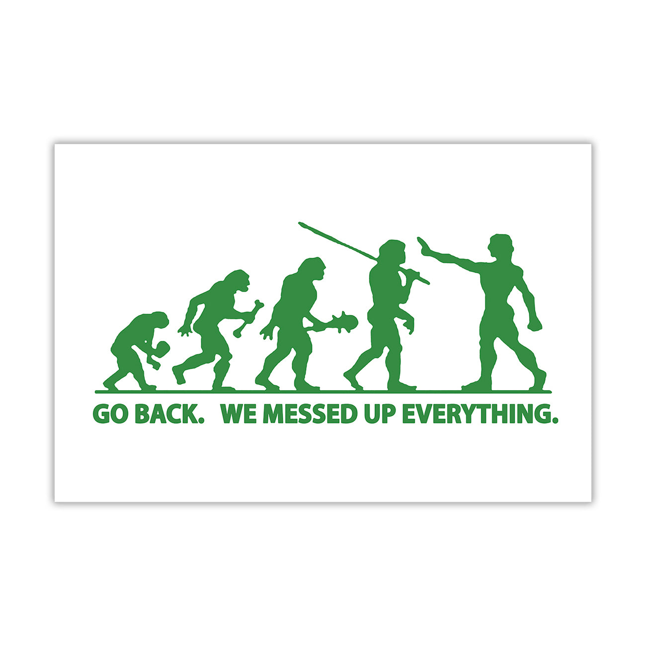 Darwin Evolution Messed Up Canvas Wall Art Picture Print for the Living Room, Bedroom, Home Decor