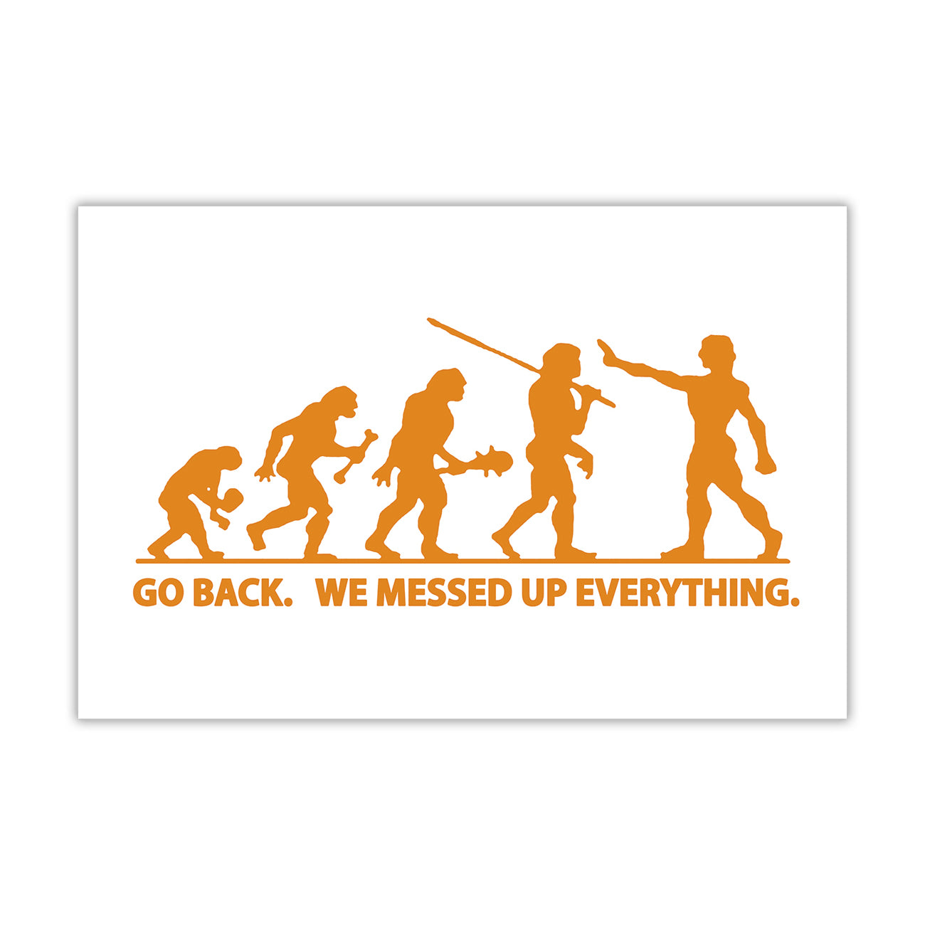 Darwin Evolution Messed Up Canvas Wall Art Picture Print for the Living Room, Bedroom, Home Decor