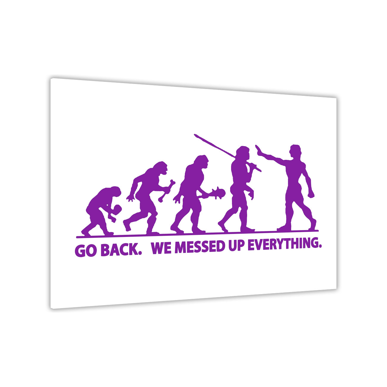 Darwin Evolution Messed Up Canvas Wall Art Picture Print for the Living Room, Bedroom, Home Decor
