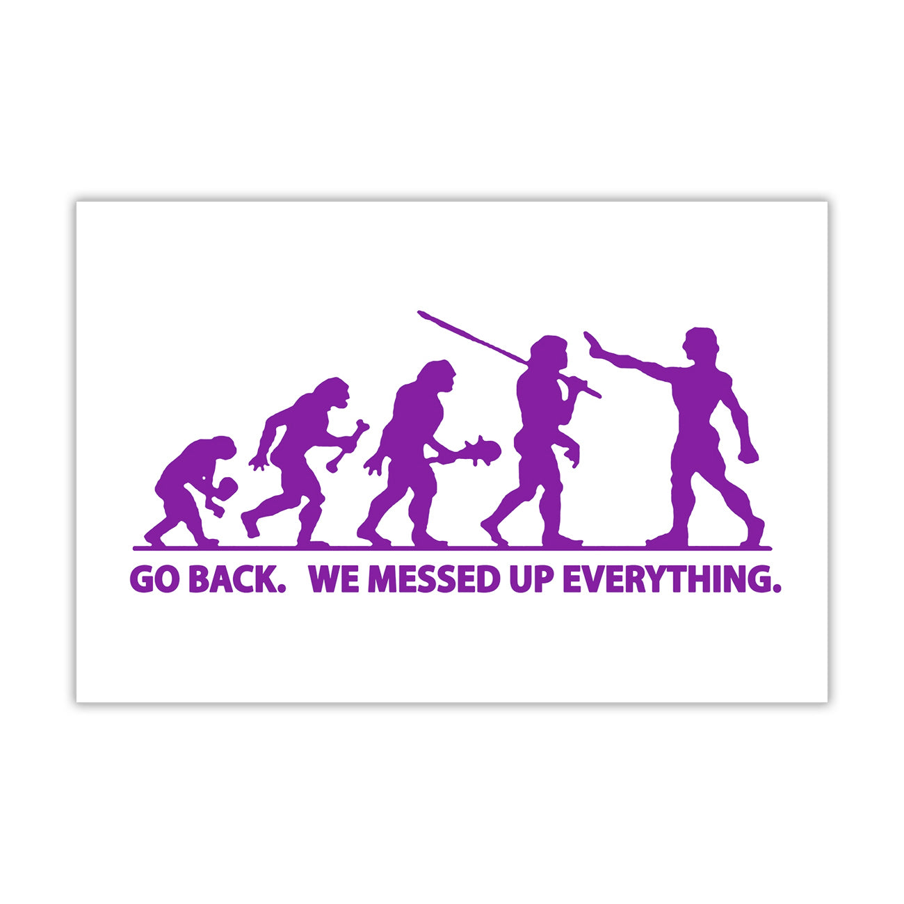 Darwin Evolution Messed Up Canvas Wall Art Picture Print for the Living Room, Bedroom, Home Decor