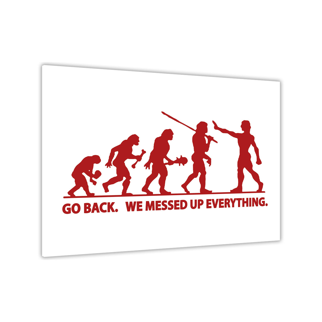 Darwin Evolution Messed Up Canvas Wall Art Picture Print for the Living Room, Bedroom, Home Decor