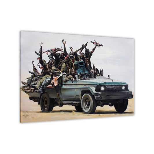 Banksy Cookie Monster Canvas Wall Art Picture Print for the Living Room, Bedroom, Home Decor