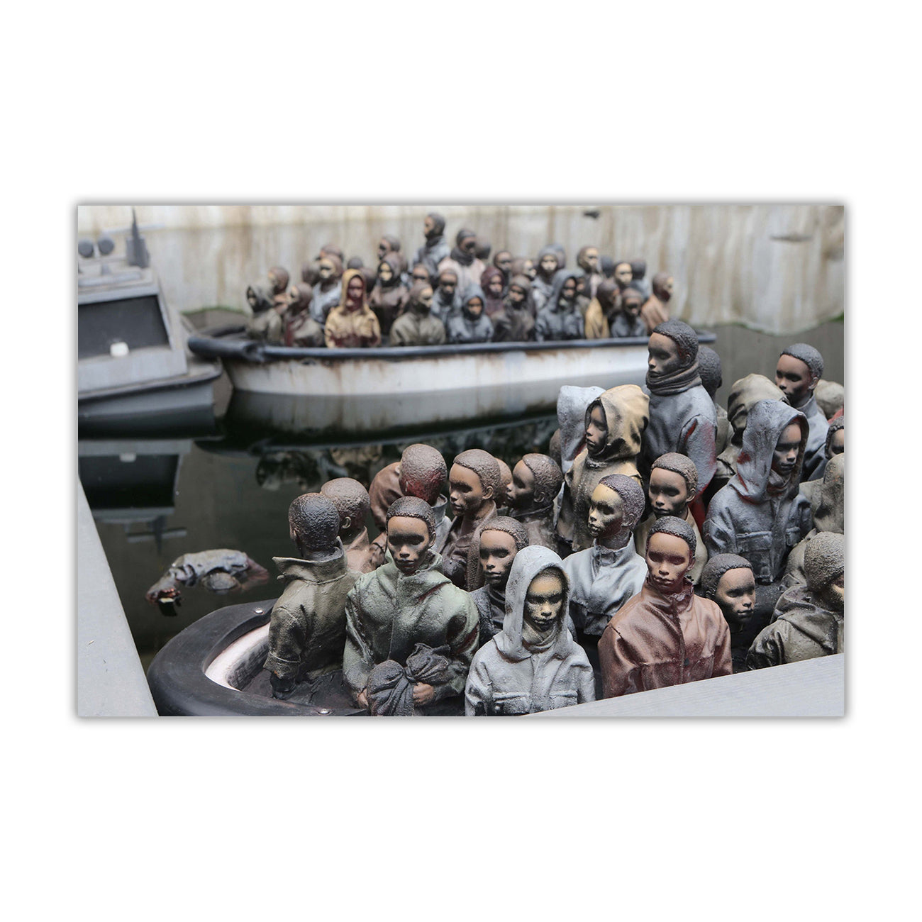 Banksy Refugee Boats Canvas Wall Art Picture Print for the Living Room, Bedroom, Home Decor